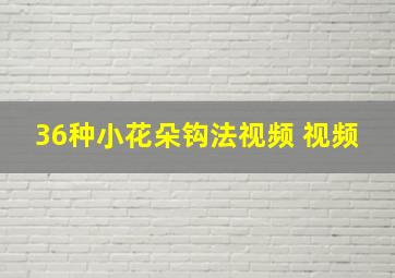 36种小花朵钩法视频 视频